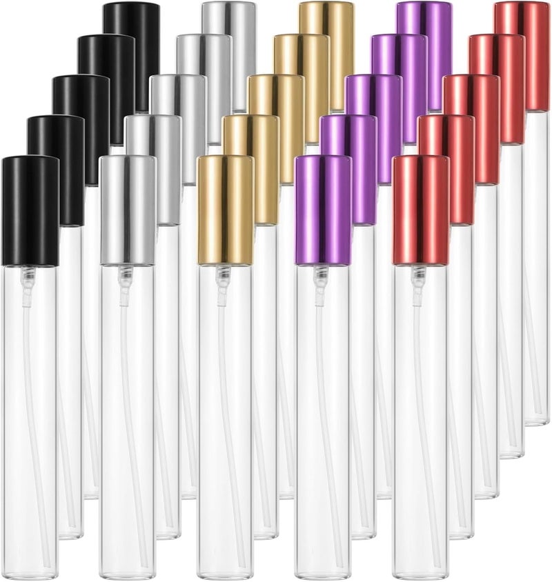 25-Piece Refillable Glass Perfume Atomizers, 15 Ml Travel Spray Bottles, 5 Vibrant Colors, Leak-Proof Design - Image 1