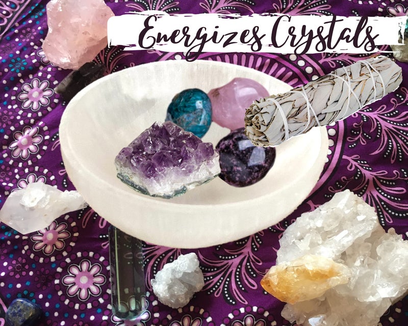 Worldly Finds Selenite Crystal Smudge Bowl 4 Inch, 6 Sizes, Hand-Carved, Moroccan Crystal Holder to Charge, Cleanse Crystals, Charging, Smudging Bowl, Spiritual Gifts, Wicca Supplies (4" Large) - Image 5