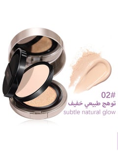 Novo Double Layer Air Cushion Cream, Natural Long Lasting Cushion Foundation, Lightweight Brightening Strong Concealer, 2 in 1 Makeup Base Primer and Pressed Finishing Powder for All Skin Types  - Image 1