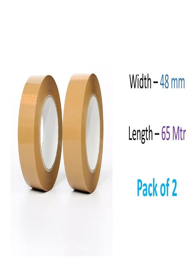 bvslf Brown Packing/Packaging Tape Rolls 48 mm x 65 mtr length | Pack of 2 | Tapes for Carton/Cardboard Boxes Packing/Shipping/Shifting, Shipping/Courier Box Tapes - Image 2