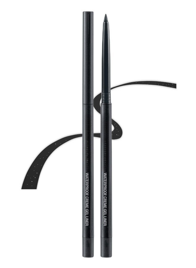 ONarisae eyeliner pencil retractable eyeliner creamy pigmented smudge proof eye liner pen Shimmer Black - Image 1