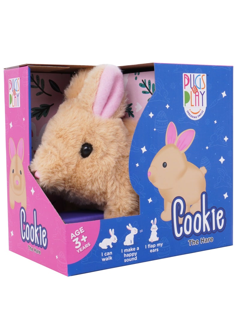 PUGS AT PLAY - Pugs At Play Jumping Cookie 6.5-Inches, Battery Operated | Interactive Plush Toy - Image 1