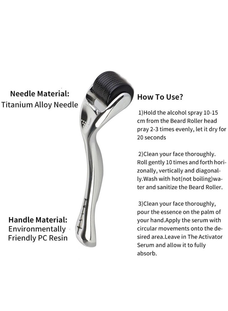 أسطوانة للوجه للوجه 1.5 مم و 0.5 مم من التيتانيوم أسطوانة الجلد للإبرة للتجاعيد ومقاومة الشيخوخة الخفيفة والندبات وفرط التصبغ والعناية بالبشرة والعناية بالشعر - Image 3