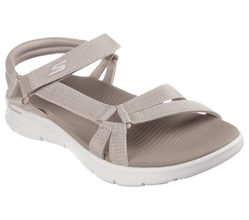 Skechers Performance Women's GO WALK FLEX SANDAL - SUBLIME,Taupe, 9 - Image 4