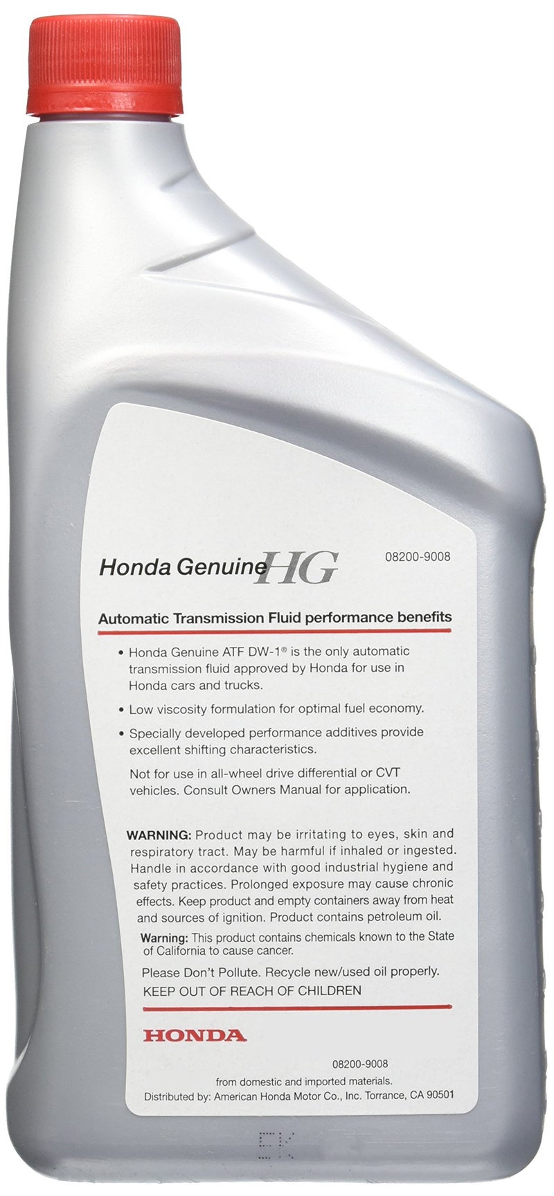 Honda هوندا - 08200-9008 DW-1 سائل نقل الحركة الأوتوماتيكي، 1 لتر، عبوة من 12 - Image 2