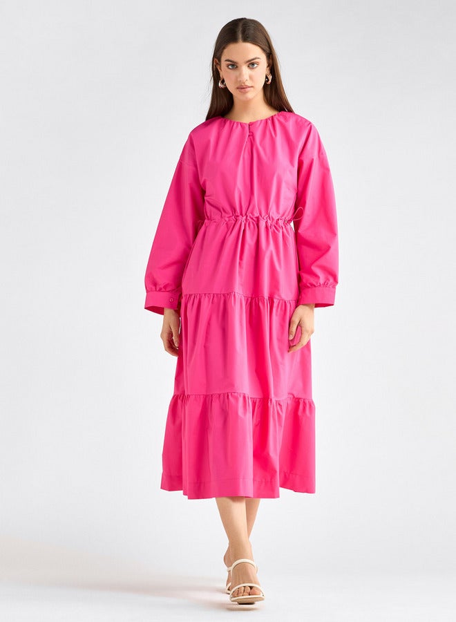 Splash FAV Tiered Poplin Dress - Image 1