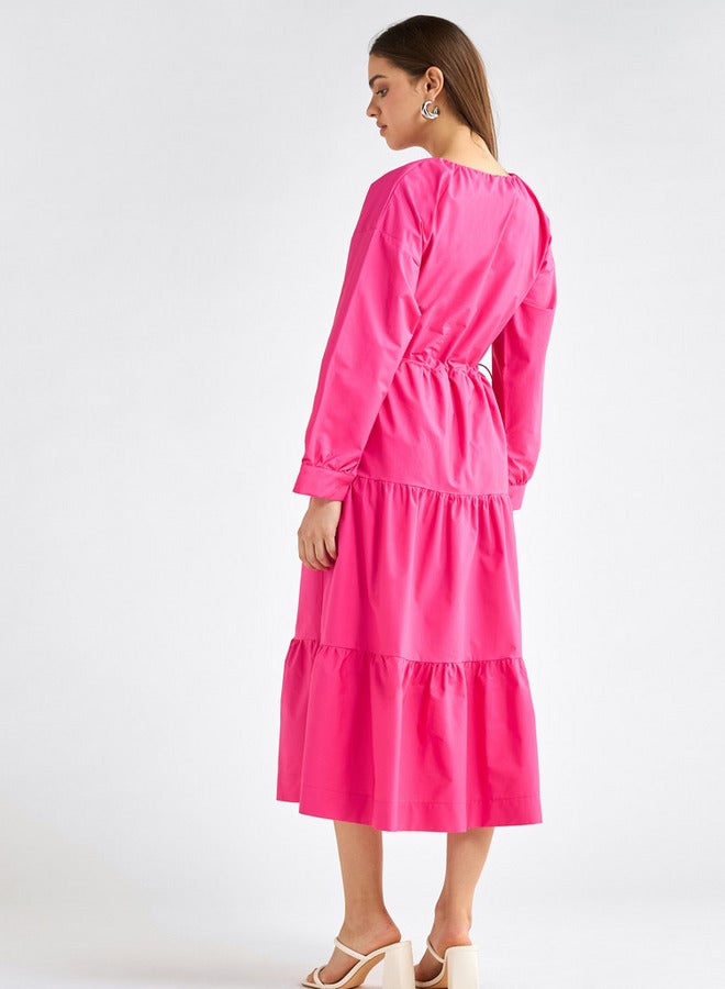 Splash FAV Tiered Poplin Dress - Image 3