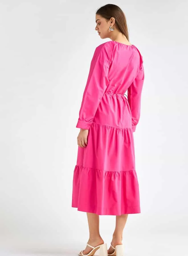 Splash FAV Tiered Poplin Dress