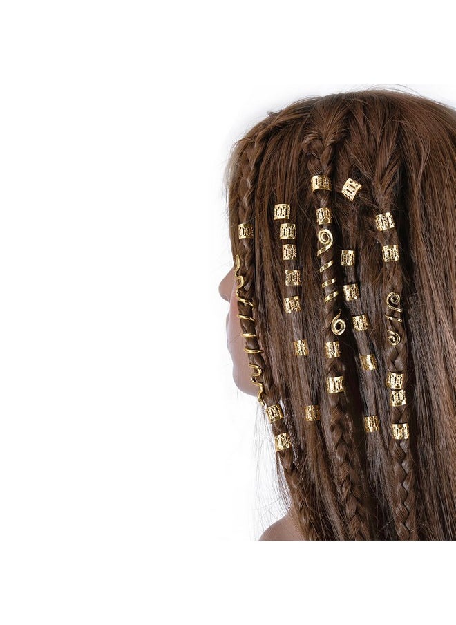 FRDTLUTHW - FRDTLUTHW 48Pcs Hair Accessories Loc Hair Jewelry for Women Braids, Gold Dreadlock Beads Metal Hair Cuffs for Girls - Image 1