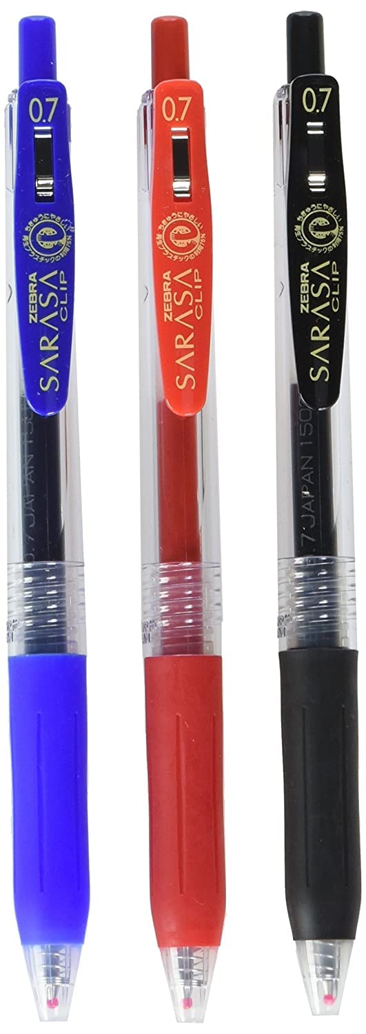 Zebra Pen Zebra Sarasa Clip Gel Ink Ballpoint Pen 07mm 3 Color Set JJB153CA - Image 2