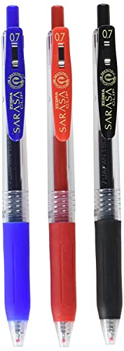 Zebra Pen Zebra Sarasa Clip Gel Ink Ballpoint Pen 07mm 3 Color Set JJB153CA - Image 1