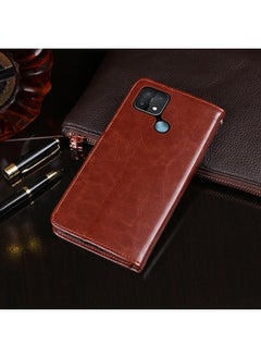 IDEWEI Case For OPPO A15s Crazy Horse Texture Horizontal Flip Leather Case with Holder & Card Slots & Wallet  - Image 3