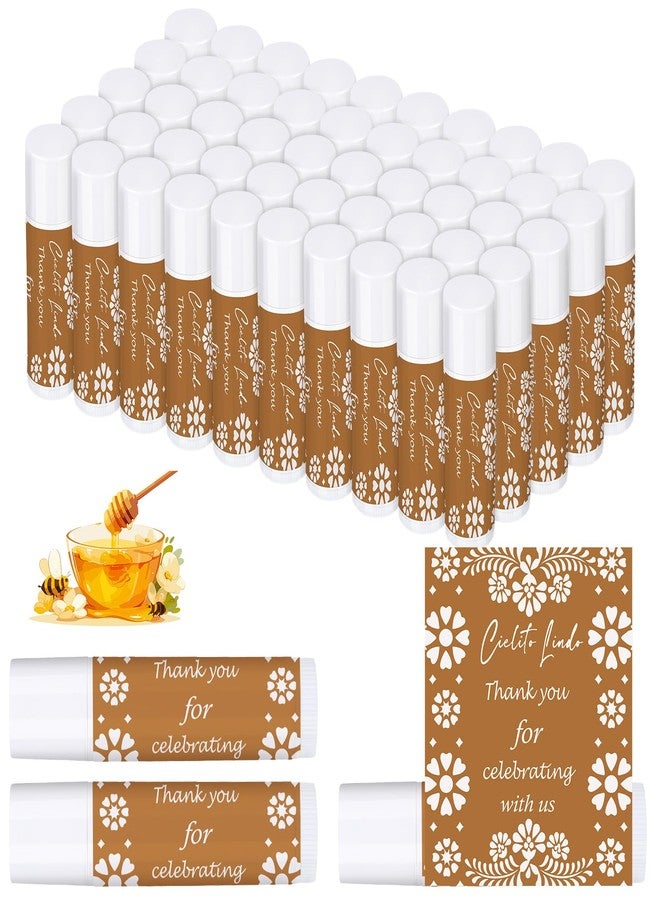 Leelosp 50 Pcs Cielito Lindo Party Favors Lip Balm Bulk Mexican De Barro Papel Picado Themed Lip Balm Cinco De Mayo Appreciation Gifts for Guests Gender Reveal Wedding Birthday Fiesta Picado - Image 1