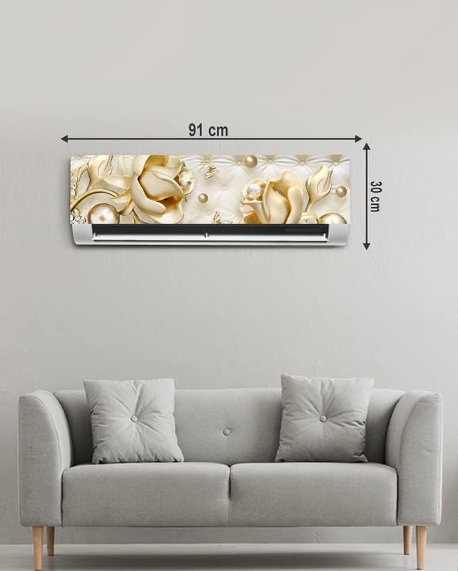 DreamKraft Decorative Flower AC Sticker (Multicolor PVC Vinyl 30cm x 91cm)-AC312-Self-Adhesive - Image 3