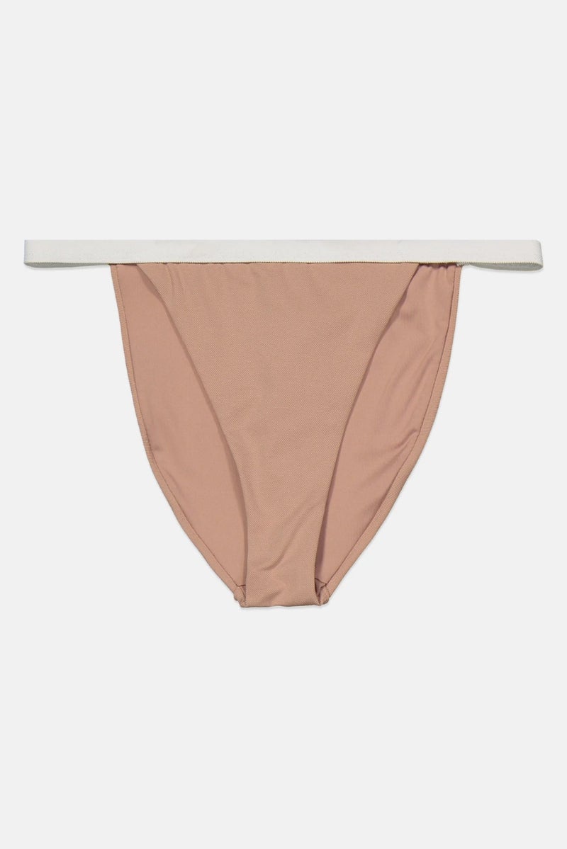 Reserved Women Colorblock Bikini Bottom, Tan - Image 3