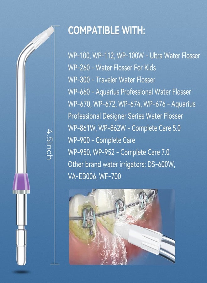 Hwxtoxy Replacement Tips for Waterpik Water Flosser Waterpik' Replacement Parts, Storage Case & AquaFlosser 6 Tips (6 Orthodontic Tips - Image 4