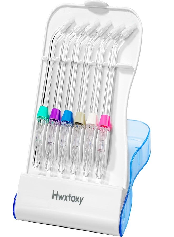 Hwxtoxy Replacement Tips for Waterpik Water Flosser Waterpik' Replacement Parts, Storage Case & AquaFlosser 6 Tips (6 Orthodontic Tips - Image 1