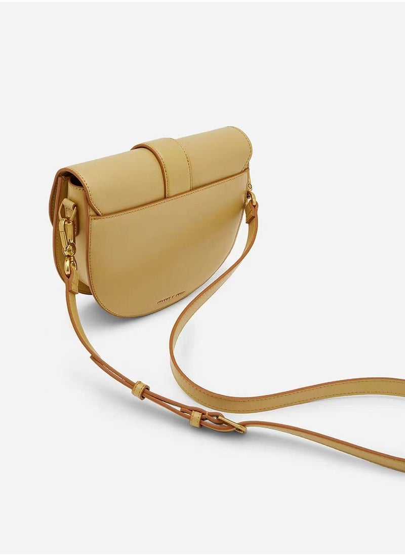 Charles & Keith Charles & Keith Gabine Horseshoe Buckle Saddle Bag Shoulder Bag  - Image 3