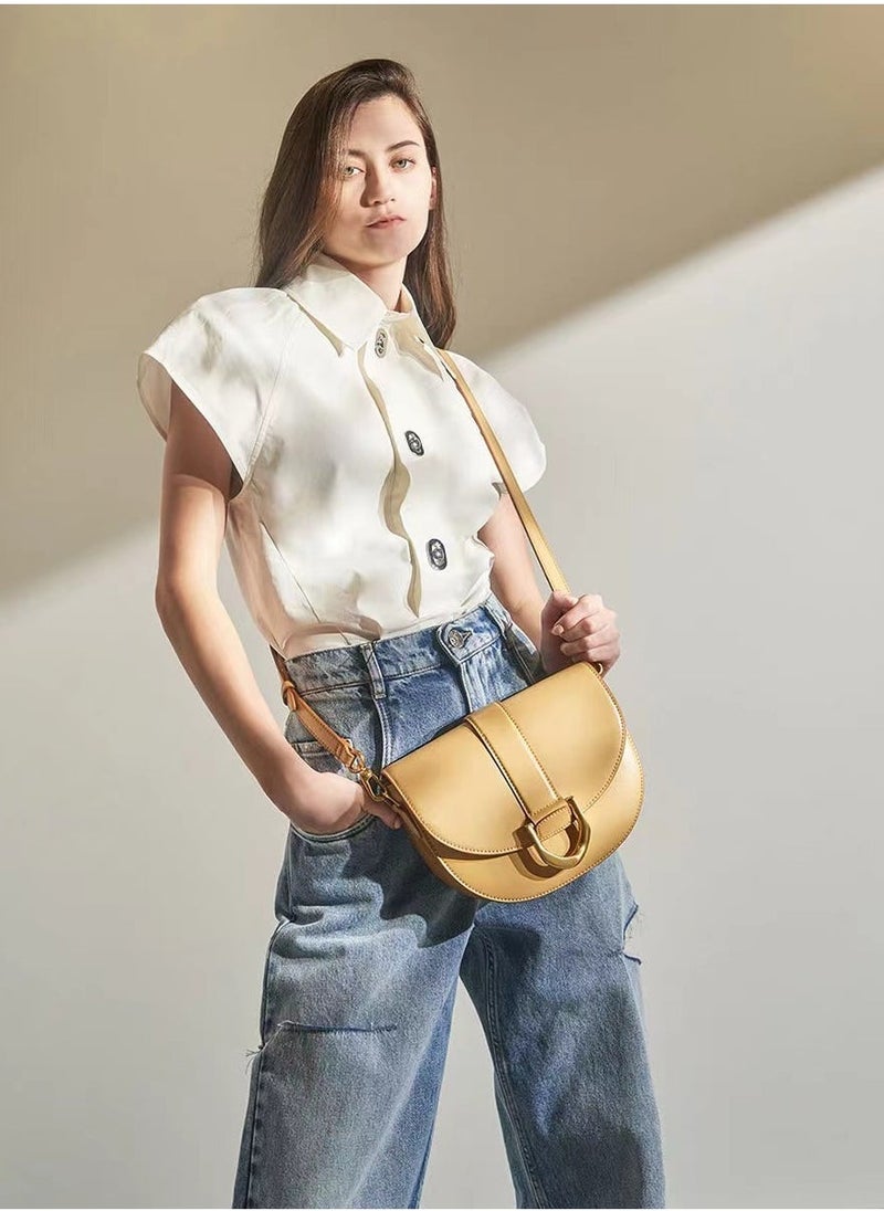 Charles & Keith Charles & Keith Gabine Horseshoe Buckle Saddle Bag Shoulder Bag  - Image 5