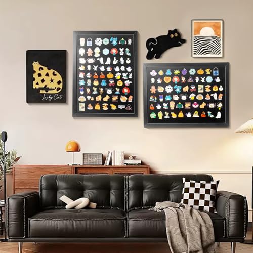 tutata 12x16 Pin Display Case, Enamel Pin Display Frame, Pin Collection Display, Shadow Box for Wall Display, Black - Image 3