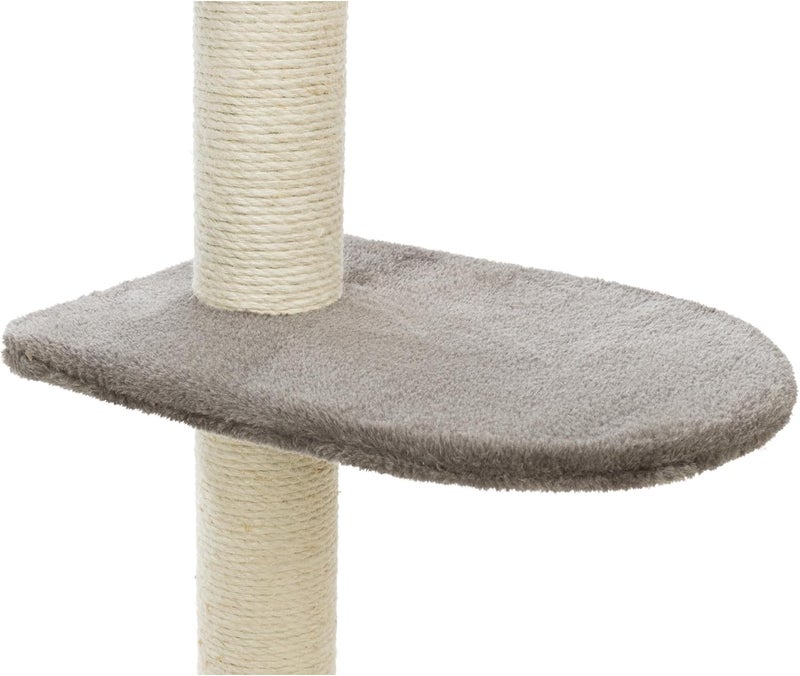 TRIXIE Altea Cat Tree Tall Scratching Posts 3 Elevated Platforms Dangling Cat Toy Cat Playground Platinum Gray - Image 5