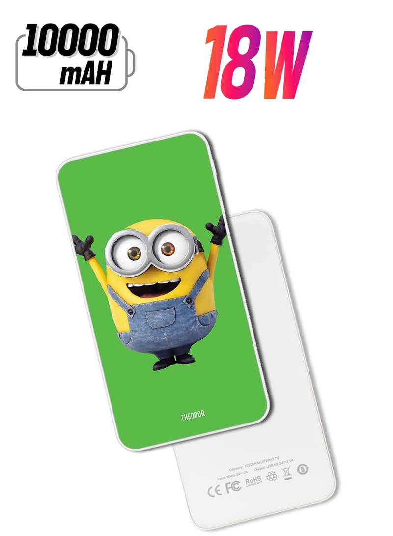 Theodor 10,000 mAh Super Fast Charging Ultra Compact Power Bank with Quick Charge & Power Delivery, Portable Charger For iPhone and Android Mini 1 - Image 1