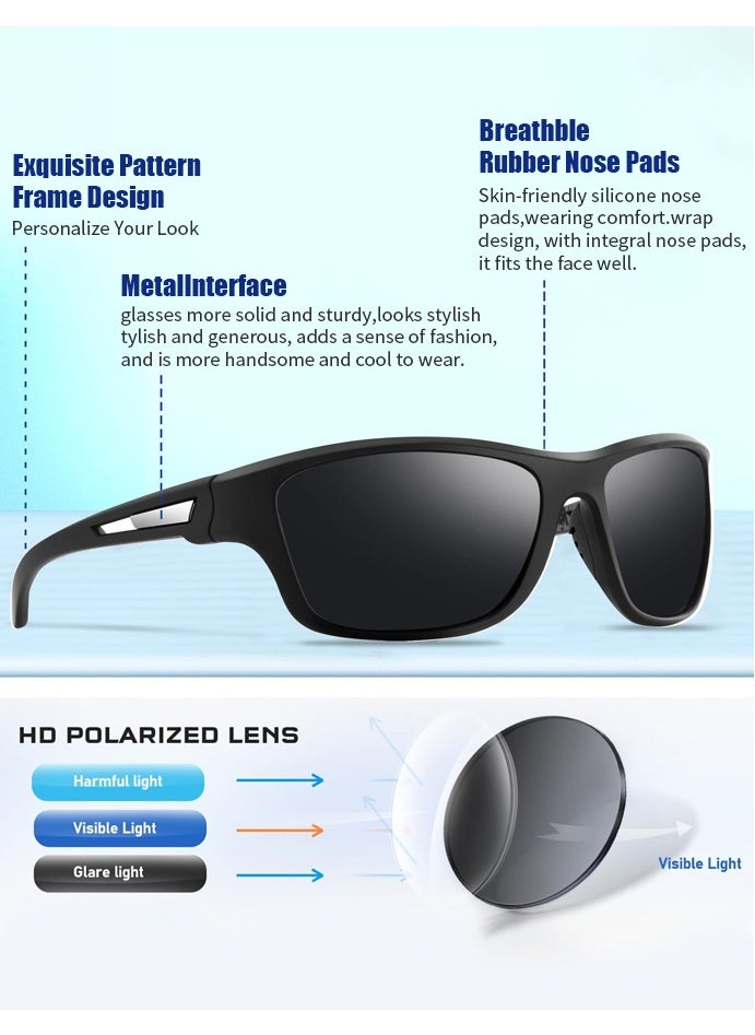 Generic Polarized Sports Sunglasses ，UV400 Protection Glasses  - Image 3