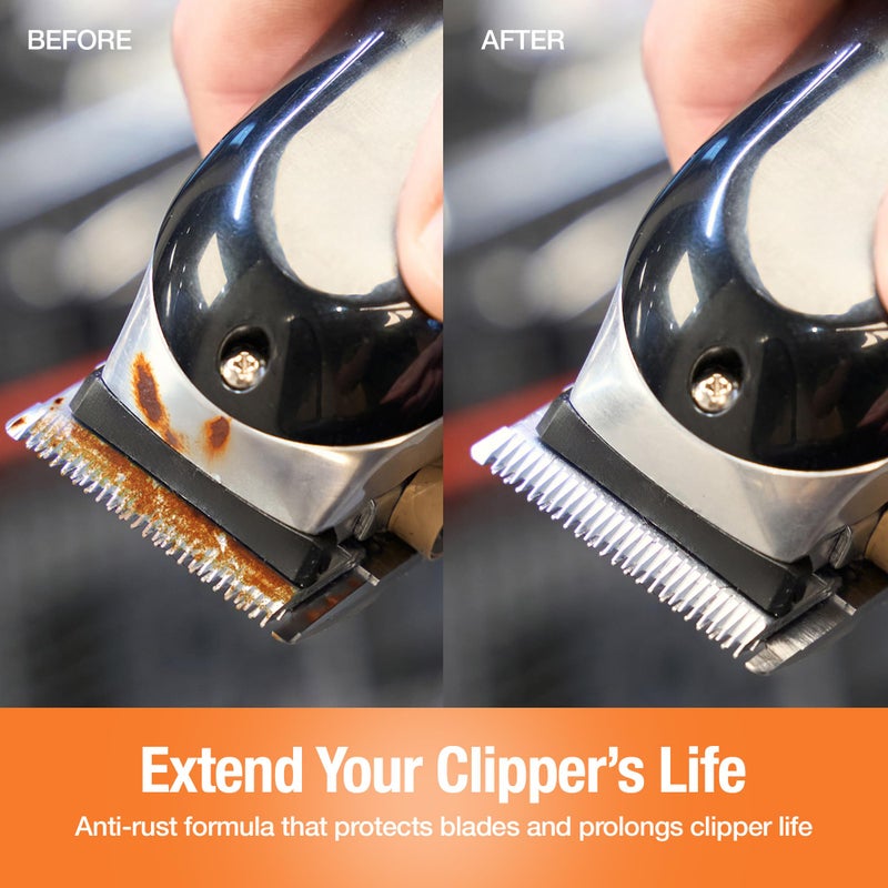 CLIPPERCIDE 5-in-1 Clipper Disinfectant Spray 15oz, 1 Pack | Cleans, Lubricates, Cools, Prevents Rust & Disinfects | Professional Clipper Spray for Barbers, Stylists & Pet Groomers | Made by Barbicide - Image 5