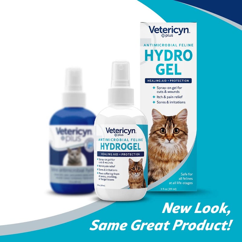 Vetericyn Plus Cat Wound Care Hydrogel Spray | Feline Healing Aid and Wound Protectant, Sprayable Gel to Relieve Cat Itchy Skin. 3 Ounces - Image 2