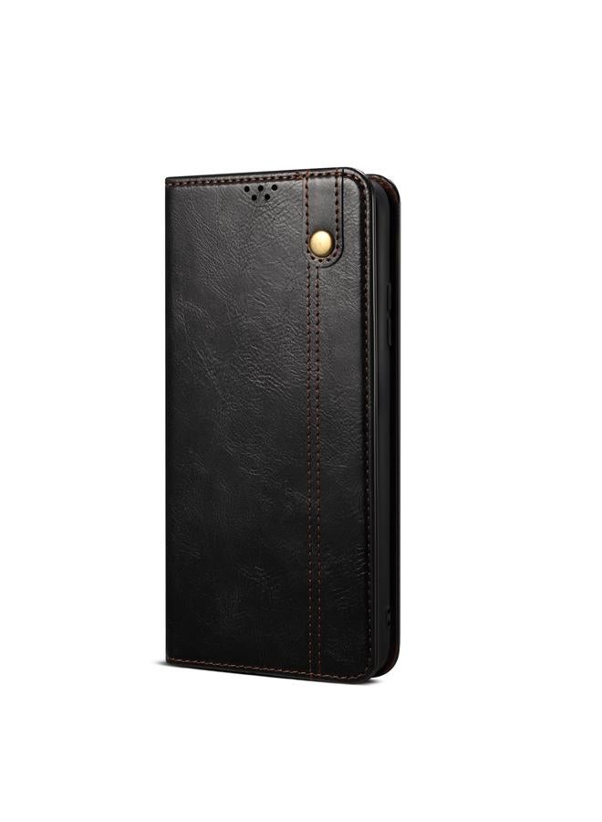 اس-توب جراب لهاتف OPPO Reno8 T 5G / A1 Pro جراب هاتف جلدي بنسيج شمع الزيت Crazy Horse - Image 2