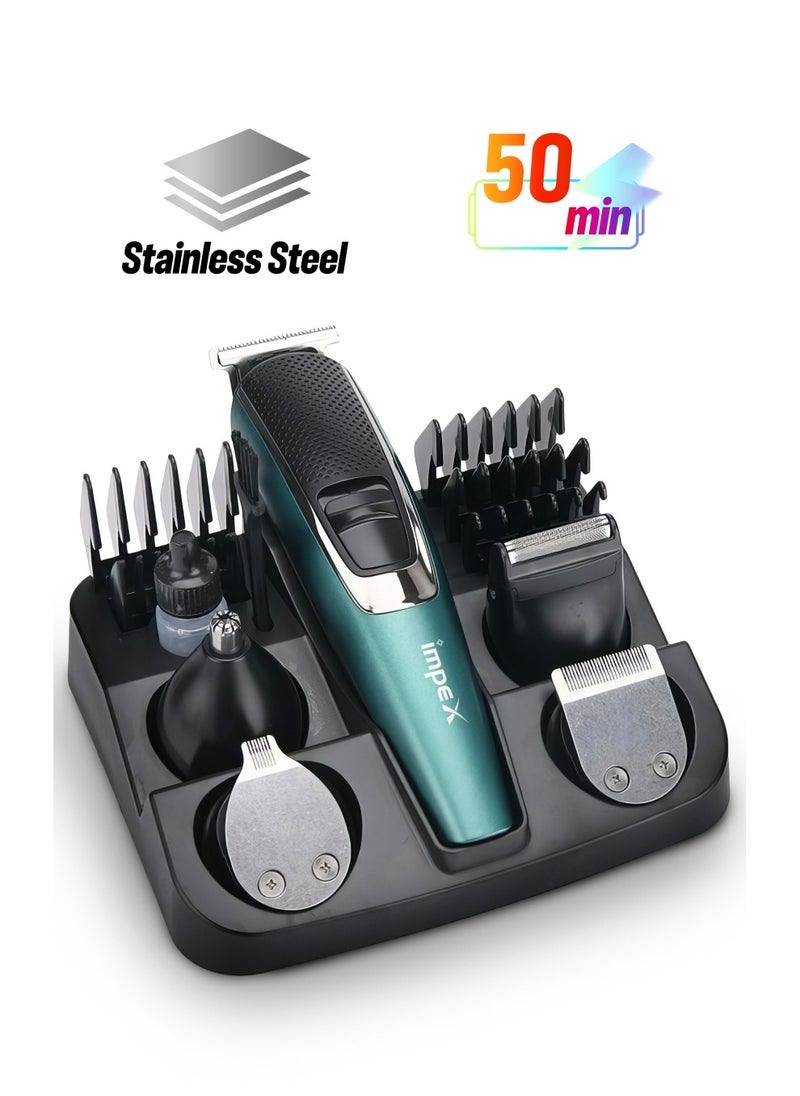Impex Multi Grooming Kit 11-in-1, All-In-One Professional Styling Hair Trimmer, Rechargeable, Self Sharpening Stainless Steel Blade,5 Combs, Hair Clipper, Precision Trimmer, Nose, Beard, Body, Micro Shaver,50 Mins Run Time,2 Year Warranty-GK 403  - Image 1
