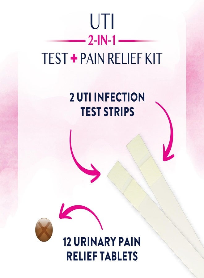 Monistat Maintain UTI 2-in-1 Test & Pain Relief Kit, 2 Test Strips & 12 Urinary Pain Relief Tablets, 2 Minute Results and Maximum Strength Pain, Burning and Urgency Relief - Image 2