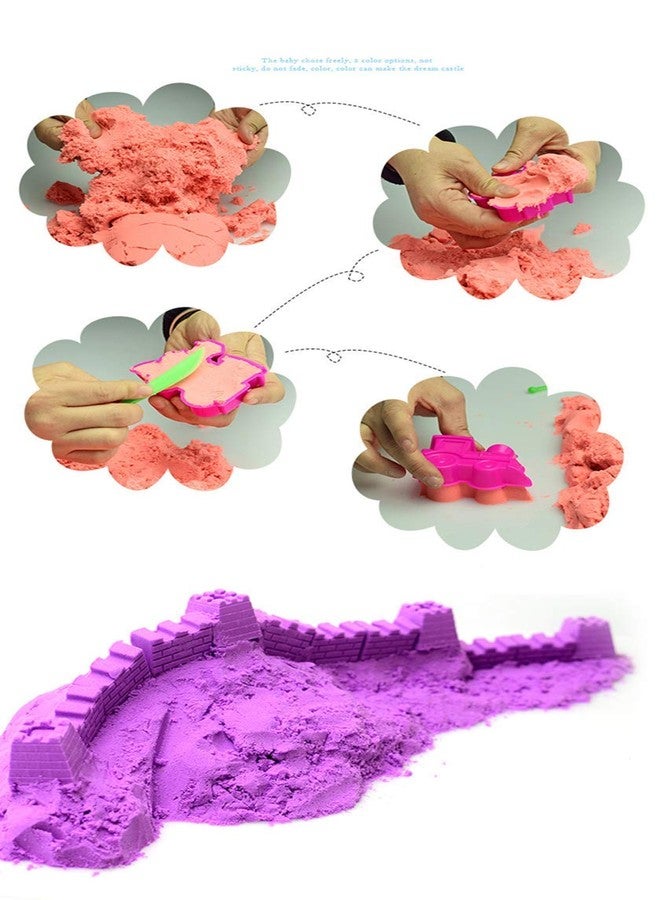 JANCOM Creative Moving Kinetic Clay Art Play Sand and Tough Mould Space Active Magic Gluten Free Clay Sand Dough 1 kg(Multicolor) - Image 4