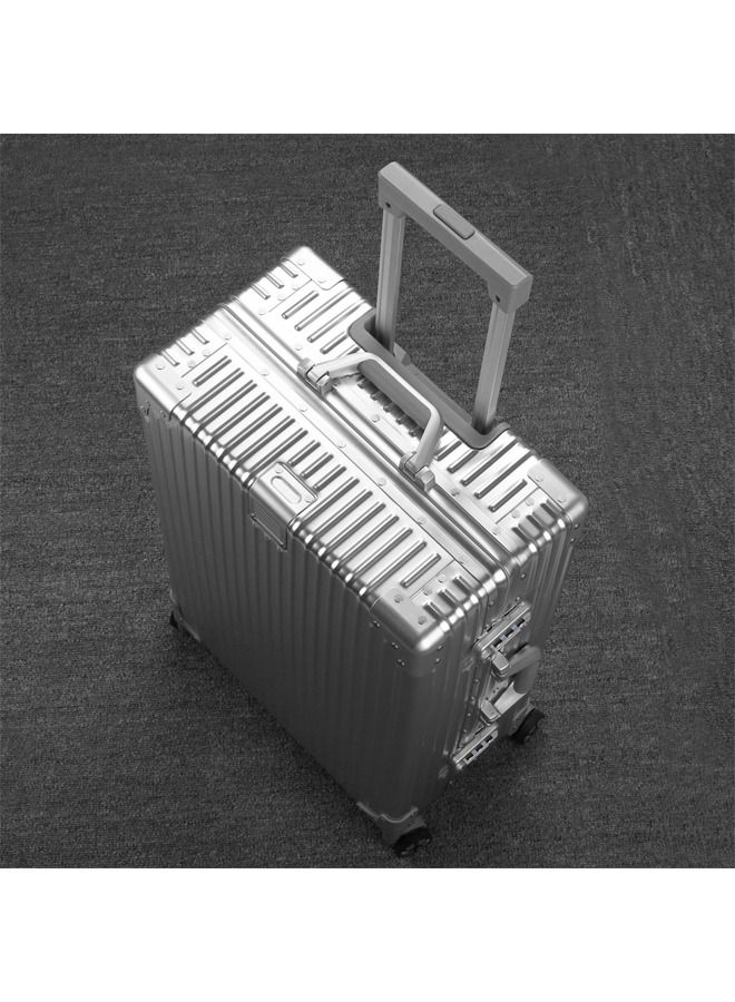 Hardcase Travel Suitcase Al-Mg Alloy Luggage Trolley With 4 Spinner Wheel 29 Inch