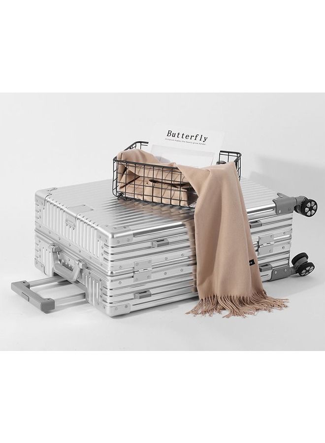 Hardcase Travel Suitcase Al-Mg Alloy Luggage Trolley With 4 Spinner Wheel 29 Inch