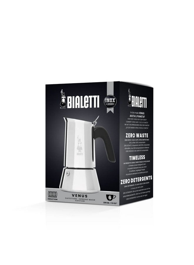 BIALeTTI Bialetti - New Venus Induction, Stovetop Coffee Maker, Suitable for all Types of Hobs, Stainless Steel, 6 Cups (7.9 Oz), Silver  - Image 2