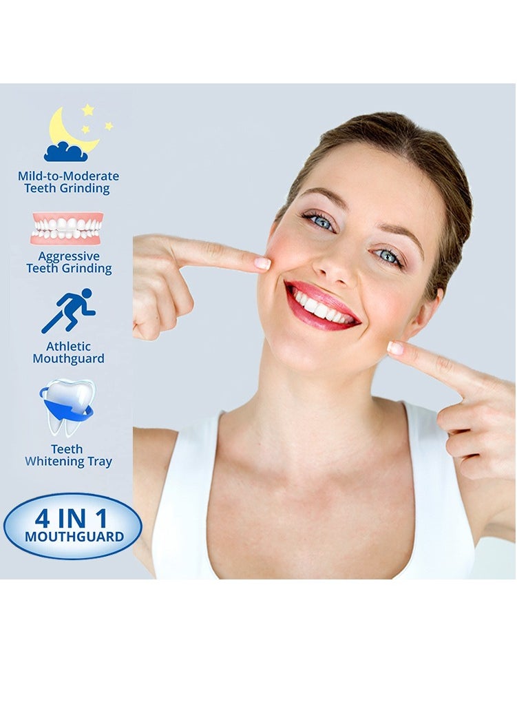 GlorySmile - 8 Pcs 2 Sizes Mouth Guard for Clenching Teeth at Night Upgraded Mouth Guard for Teeth Grinding Moldable Mouth Guard Stops Bruxism and Teeth Grinding with Two Travel Cases Dental Night Guards - Image 1