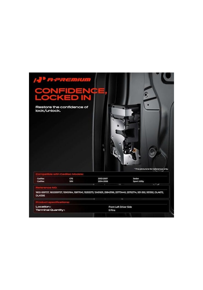 A-Premium APremium Front Left Driver Side Door Lock Actuator Compatible with Cadillac CTS 20032007 SRX 20042006 - Image 3