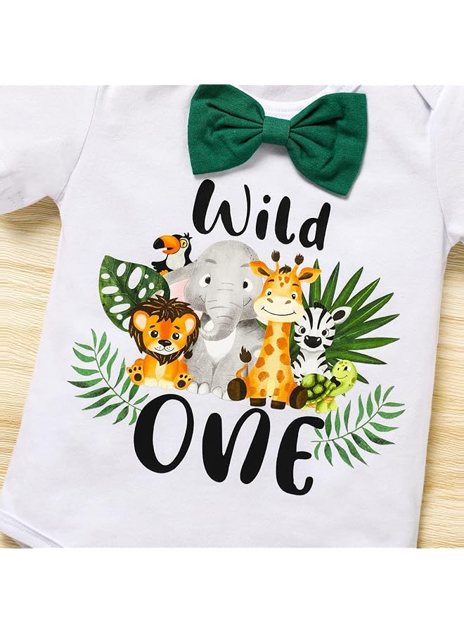 erorex Baby Boy Funny First Birthday Clothes Infant Boy Bow Tie Romper Bodysuit Cake Smash Outfits 80Cm - Image 4