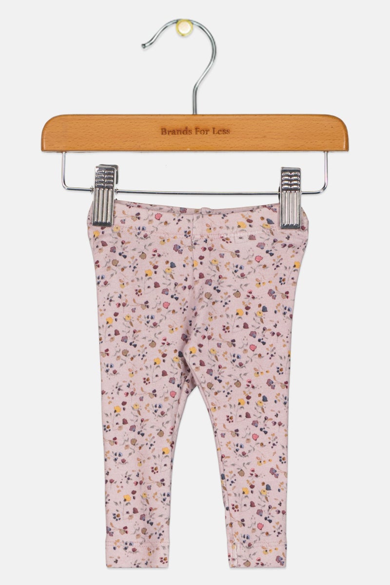 NAME IT Toddlers Girl Floral Print Pull On Leggings, Multicolor - Image 1