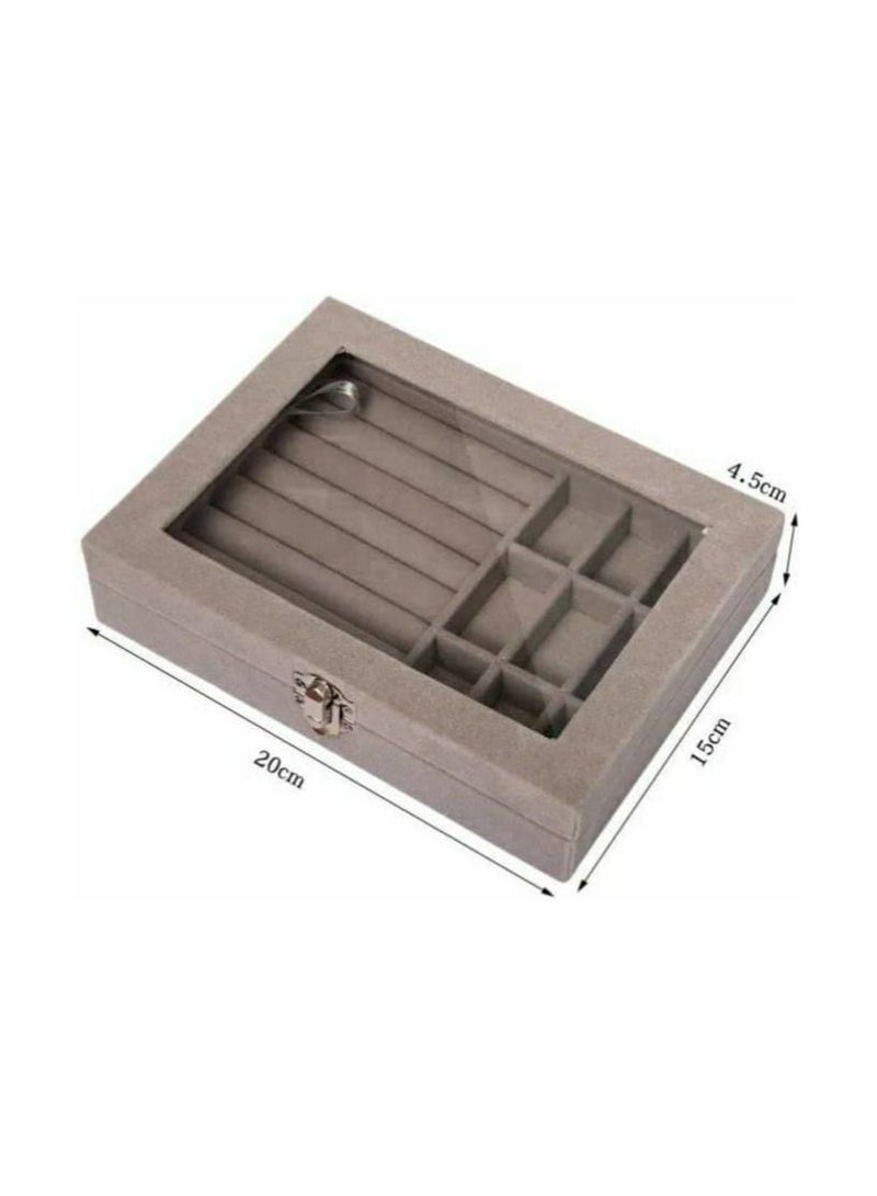 سبيس شوب القرط المنظم حامل صينية صندوق تخزين سبيكة حامل - Image 2