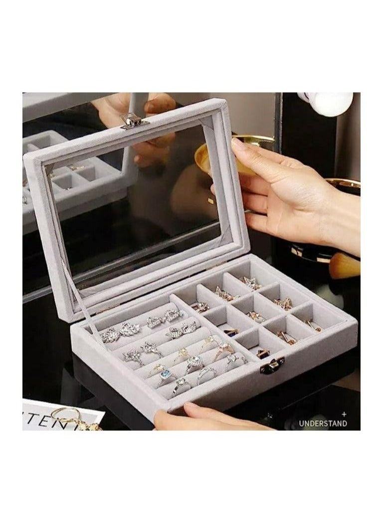 سبيس شوب القرط المنظم حامل صينية صندوق تخزين سبيكة حامل - Image 3