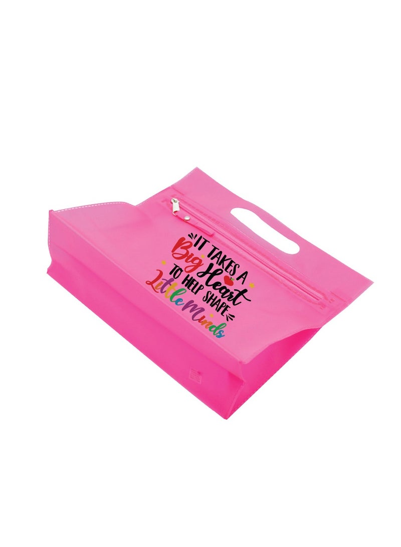PRINTSHOP4ME Teachers Day Gift Pink Transparent Cosmetic Bag with zipper closure - Teacher Appriciation Gift - Gift for Teacher - Teacher Gifts  - Image 3