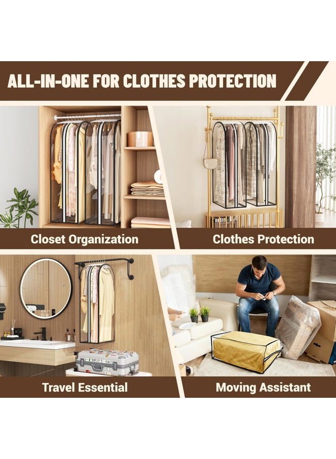 Ramota Garment Bags for Hanging Clothes 40” Long,Ultra Clear Suit Bags for Closet Storage,Moving Organization,Travel Covers with 10" Gussets for Coat, Dress, Shirt and Sweater-2 PCS - Image 5