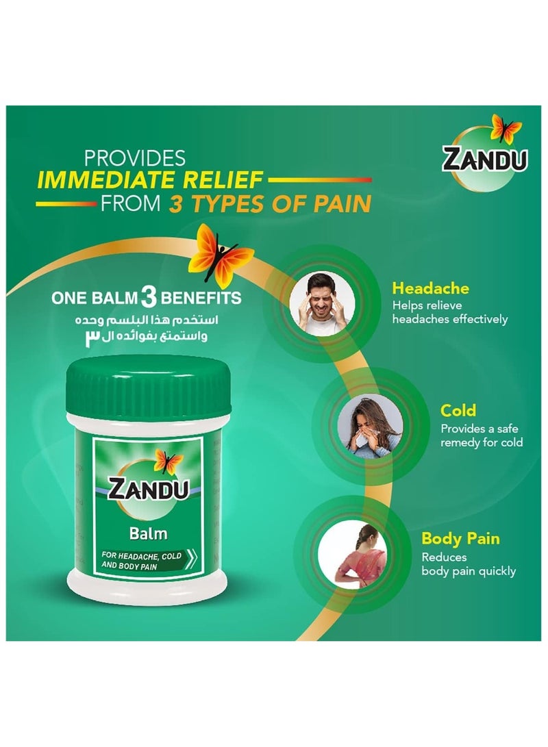Zandu Balm For Headache, Cold and Body Pain 25ml (Pack of 6) - Image 3