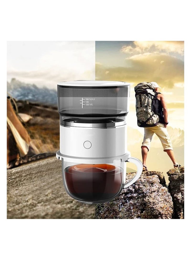Captaintech Portable One-Touch Pour Over Coffee Maker with Stainless Steel Reusable Filter - Ideal for Travel, Camping, Office, and Home Use. Enjoy Fresh Coffee Anywhere! - Image 4