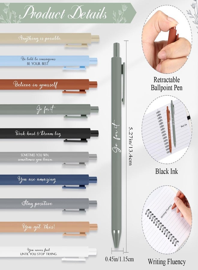 Tenceur 10 Set Coworker Gifts Bulk Employee Appreciation Gifts Inspirational Notebook Pen Motivational Office Gift Staff Teacher Volunteer Groups Team Staff Social Worker (Classic Color) - Image 3