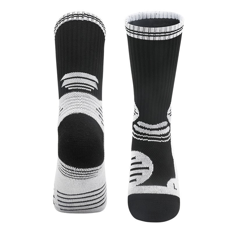 Generic Kids Basketball Non-Slip Socks Summer High-Top C black/white - Image 1