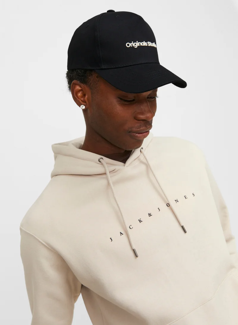 جاك اند جونز Graphic Curved Peak Cap