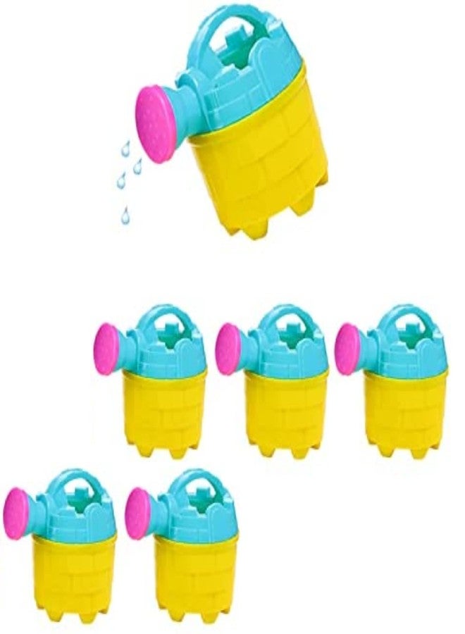 4E's Novelty Kids Watering Cans Bulk (Mini) 6 Pack, 4.5 Inch Plastic - Gardening Planting Tools for Kids & Toddlers, Beach Party Favors Gifts, Bulk Sand Toys, Easter Basket Stuffers - Image 1